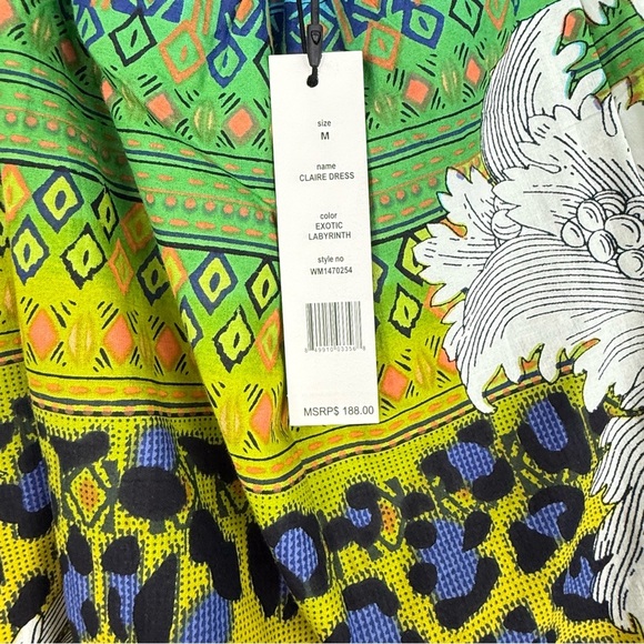 W118 by Walter Baker Claire Dress Womens Medium Exotic Labyrinth WM1470254 - Picture 5 of 9